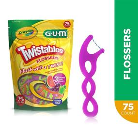 img 3 attached to 🦷 GUM Crayola Twistables Flossers - Fluoride Oral Care for Effective Dental Hygiene