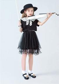 img 3 attached to ADAMUMU Dress Shoes For Girls - Black Flower Flat Girls In Church, 7M Toddler, Black