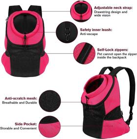 img 2 attached to FORLEXI Carrier Backpack Approved Breathable Dogs in Carriers & Travel Products