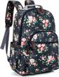 stylish and durable floral backpack for girls: perfect for school and travel! logo
