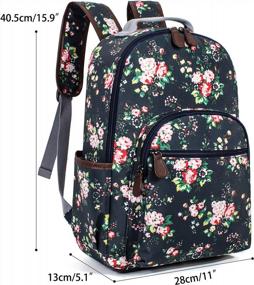 img 2 attached to Stylish And Durable Floral Backpack For Girls: Perfect For School And Travel!