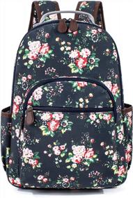img 3 attached to Stylish And Durable Floral Backpack For Girls: Perfect For School And Travel!