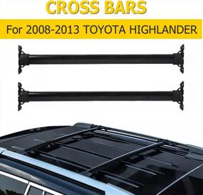 img 3 attached to Roof Rack Cross Bars For Toyota Highlander 2008-2013, Aluminum Luggage Rail Racks, Cargo Carrier Bars