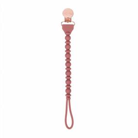 img 2 attached to Keep Your Child'S Pacifier And Toys Secure With Itzy Ritzy Silicone Pacifier Clip In Rosewood And Rose Gold