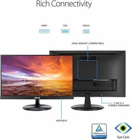 img 1 attached to 🖥️ ASUS VT229H Monitor: 21.5" Touch Screen, Full HD 1080p, Blue Light Filter, Flicker-Free, Eye Care, HDMI - Renewed