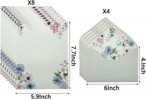 img 3 attached to Unique Flower Design Stationary Set: 48 Sheets Writing Paper + 24 Pcs A6 Envelopes With Water-Based Adhesive - SCStyle