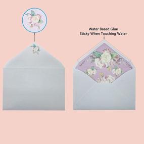img 2 attached to Unique Flower Design Stationary Set: 48 Sheets Writing Paper + 24 Pcs A6 Envelopes With Water-Based Adhesive - SCStyle
