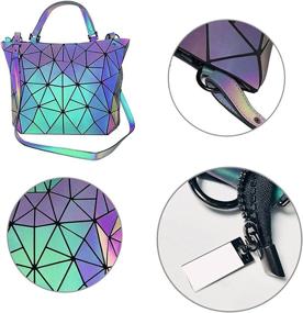 img 2 attached to 👜 Holographic Reflective Geometric Crossbody Handbags & Wallets for Women – Totes