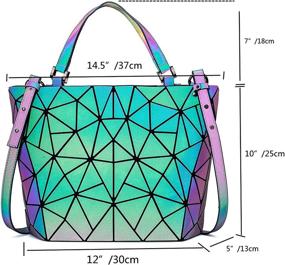 img 1 attached to 👜 Holographic Reflective Geometric Crossbody Handbags & Wallets for Women – Totes