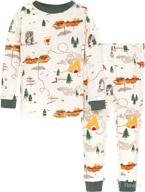 👶 burt's bees baby boys' 2-piece pajama set: organic cotton tee and pant pjs logo