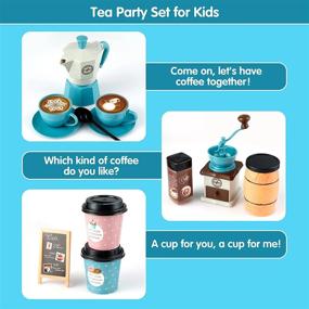 img 1 attached to Tepsmigo Toy Tea Set For Kids - Coffee Maker, Dessert Cookies, Play Kitchen Accessories For Toddlers Boys Girls