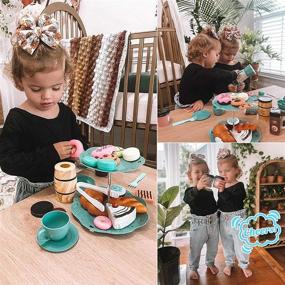 img 3 attached to Tepsmigo Toy Tea Set For Kids - Coffee Maker, Dessert Cookies, Play Kitchen Accessories For Toddlers Boys Girls