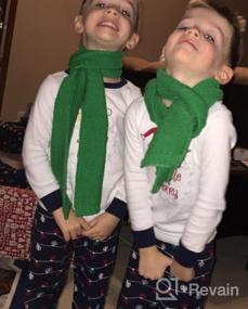 img 8 attached to Зимние вязаные шарфы для маленьких девочек с аксессуарами для младенцев