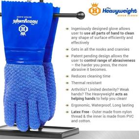 img 3 attached to 💪 Ultimate Blue Small Heavyweight Scrub Gloves: Unmatched Cleaning Power