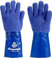 💪 ultimate blue small heavyweight scrub gloves: unmatched cleaning power logo