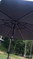 img 1 attached to 6.5X10 FT Rectangular Patio Umbrella, Outdoor Table Tilt Umbrella For Pool Deck & Yard - Beige review by Cynthia Hutter