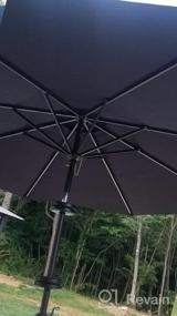 img 6 attached to Прямоугольный зонт для патио 6,5x10 футов, зонт для наклона наружного стола для террасы и двора у бассейна - бежевый