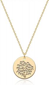 img 4 attached to Personalize Your Style With Fettero'S Birth Month Flower Necklace In 14K Gold Plating