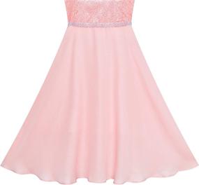 img 1 attached to 👗 Rhinestone Chiffon Bridesmaid Dresses for Girls - Trendy Girls' Clothing and Dresses