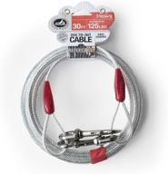 🔒 safe and secure: pet champion heavy reflective tie out cable - up to 125lbs dogs, 30ft logo