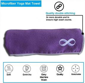img 2 attached to Hot Yoga Mat Towel And Hand Towel Set Of 2-100% Microfiber, Non Slip, Super Absorbent, Ideal As Bikram, Ashtanga