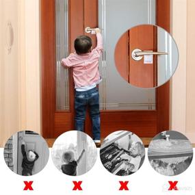 img 3 attached to 🚪 Door Lever Child Lock: Safeguard Your Home from Kids & Pets Opening Doors - Tool-Free Installation, Easy to Use (3 Pack)