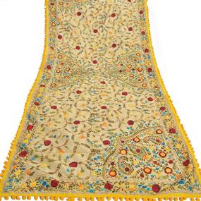 img 2 attached to Шарфы SalsaNights с вышивкой Dupatta Phulkari