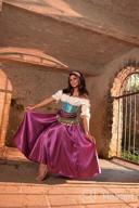 img 1 attached to US0-14 MUNAFIE Belly Dance Satin Skirt: Shiny & Fancy For Arabic Halloween! review by Aaron Ward