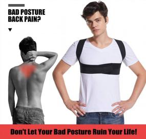 img 3 attached to Babaka Back Brace Posture Corrector For Women And Men Under Clothes,True Fit Upper Back Straightener With Clavicle Support For Shoulder And Spine Straight,Invisible Thoracic Posture Brace For Upright