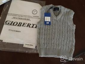 img 4 attached to 🧥 Gioberti Boys' Soft 100% Cotton V-Neck Cable Knit Sweater Vest