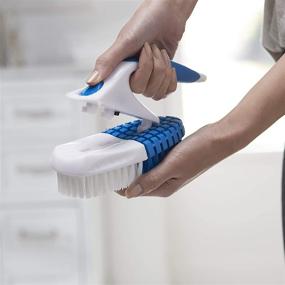 img 2 attached to 🧹 Clorox Multipurpose Flex Scrub Handheld Cleaning Brush: Convenient Removable Handle - Blue/White