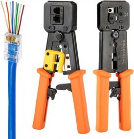 img 3 attached to Complete Network/Phone Cable Testing And Crimping Kit With Pass Through CAT6 Cat5E Cat5 RJ45 Crimp Tool, RJ12 Compatibility, 50PCS CAT5 CAT5E Pass Through Connectors, And Mini Wire Stripper