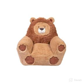 img 4 attached to 🦁 Cuddo Buddies Lion Toddler Plush Chair for Kids, Lion Character Furniture for Children, Dimensions: 19 x 20 x 16 inches