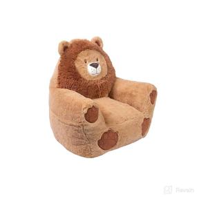 img 3 attached to 🦁 Cuddo Buddies Lion Toddler Plush Chair for Kids, Lion Character Furniture for Children, Dimensions: 19 x 20 x 16 inches
