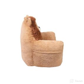 img 2 attached to 🦁 Cuddo Buddies Lion Toddler Plush Chair for Kids, Lion Character Furniture for Children, Dimensions: 19 x 20 x 16 inches