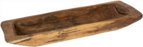 img 3 attached to Tzalam Wood (MAYAN WALNUT) Large Hand Carved Baguette Dough Bowl - RELODECOR