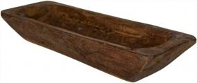 img 2 attached to Tzalam Wood (MAYAN WALNUT) Large Hand Carved Baguette Dough Bowl - RELODECOR
