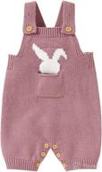 🐰 easter bunny knitted romper: adorable outfit for newborn baby girls and boys – spring/summer clothes логотип