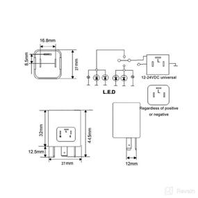 img 3 attached to ⚡️ 12V 24V Universal Non-Polarity LED Flasher Relay CF15 JL02 3 Pin Electronic Turn Signal Flashers for ABS, Normally Open Flash Relay