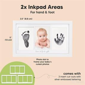 img 1 attached to 🎁 Inkless Baby Handprint and Footprint Kit Frame – Personalized Newborn Picture Frame – Mess-Free Baby Frame – Baby Keepsake Gift – Baby Footprint Handprint Kit – Perfect Baby Shower Gift (Alpine White)