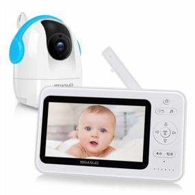 img 4 attached to Stay Connected And Worry-Free With BIGASUO Video Baby Monitor: 4.3 Inch Screen, Night Vision, Two-Way Audio, Temperature Sensor, Feeding Timer, And Lullabies