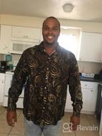 img 1 attached to Poriff Men'S Retro Paisley Floral Print Button-Down: A Casual Classic review by Shane Grosland