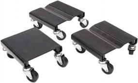 img 4 attached to Set Of 3 Snowmobile Dollies With Anti-Slip Rollers - 1500Lb Capacity Moving Movers