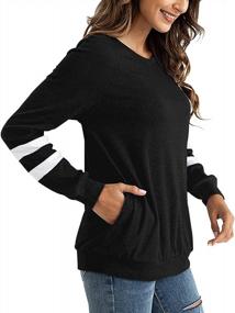 img 2 attached to Chic And Comfy: FOLUNSI Women'S Plus Size Color Block Tops With Handy Pockets
