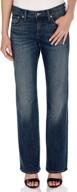 ride in style: lucky brand women's mid rise easy rider bootcut jeans logo