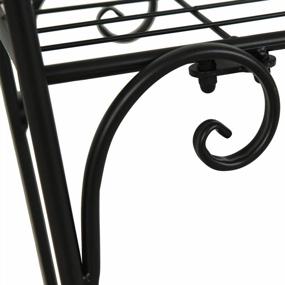 img 1 attached to Mecor 6-Tiers Metal Plant Stand For Indoor/Outdoor Plants, Tall Iron Plant Stand Holder/Pots For Home Garden Patio Balcony Yard, Black