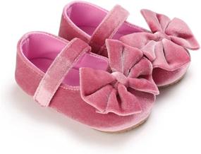 img 2 attached to ENERCAKE Non Slip Bowknot Princess Toddler Girls' Shoes : Flats