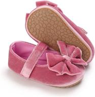 enercake non slip bowknot princess toddler girls' shoes : flats logo