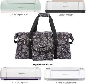 img 1 attached to Paisley PACMAXI Carrying Bag Compatible With Cricut Explore Air 2, Maker & Air - Travel Tote For Machines & Accessories (Bag Only)