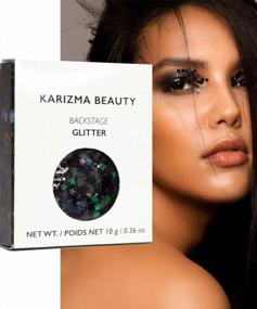 img 4 attached to Get Glammed Up With KARIZMA Holographic Backstage Black Glitter – The Ultimate Chunky Glitter For Face, Hair, Eyes, And Body